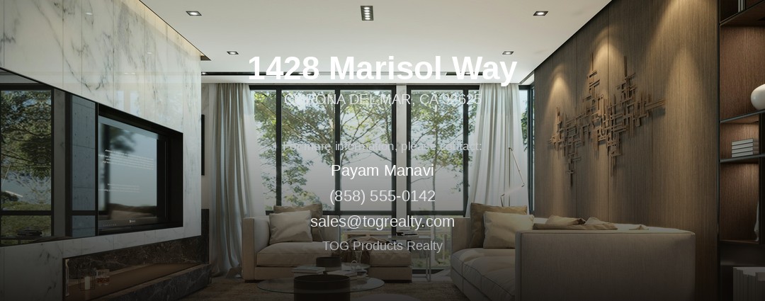 The closing scene of a listing video showing the address above the agent name, phone, email and brokerage